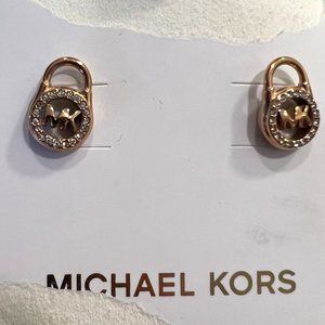 Michael Kors Logo Lock Earring Studs